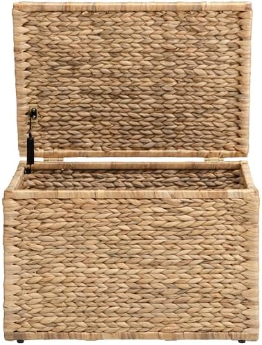 eHemco Storage Trunk with Metal Frame, Natural, 23.3 by 16.5 by 15.2 Inches - Image 5