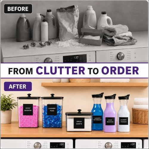 Laundry Pods Containers & Dryer Sheet Holder, 3 Detergent Dispensers - Image 6