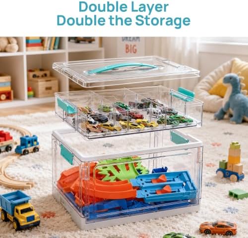 Vtopmart 32 QT Clear Craft Organizer with Removable Divider Tray, 1 Pack - Image 4
