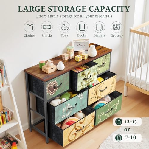 7-Drawer Dresser for Bedroom, Anti-Tip Wide Storage Organizer Fabric - Image 5