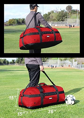 Fitdom 132L 36" Extra Large Heavy Duty Equipment Travel Storage Duffle Bag - Image 2