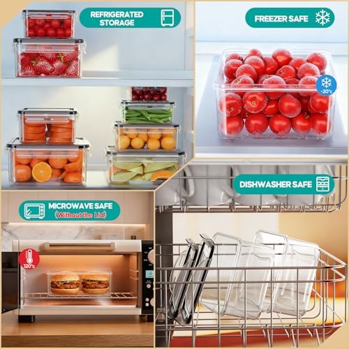 40 PCS Food Storage Containers with Lids Airtight (20 Containers & 20 Lids) - Image 6