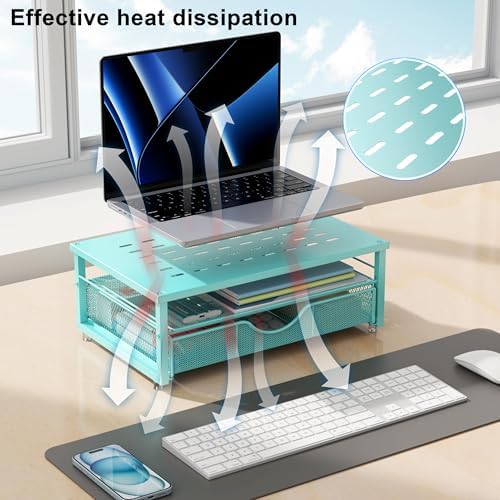 gianotter Computer Monitor Stand Riser with Drawer - Image 3