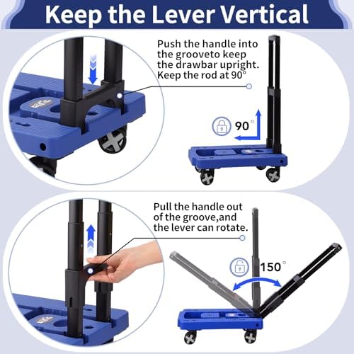 GtIiFmTe Foldable Hand Truck, Lightweight Luggage Cart for Airport Car Seat - Image 3