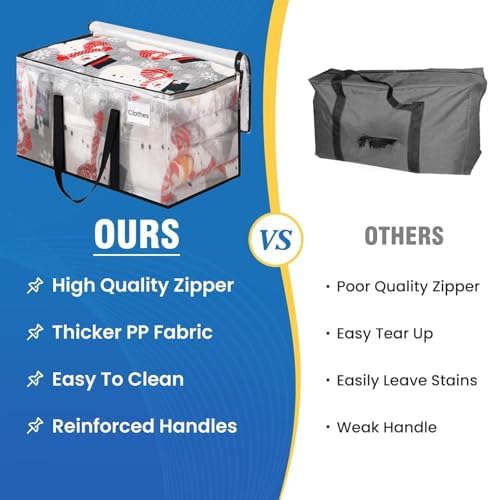 RoomHacks Moving Bags, Heavy Duty Large Storage Bags, 100L, 4 Pack, Clear - Image 5