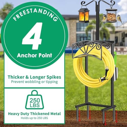 TomCare Garden Hose Holder, Heavy Duty Water Hose Hanger for 160FT Hose - Image 4