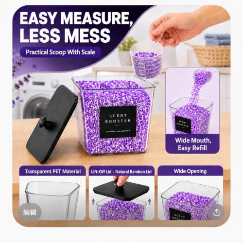 4 Pack Laundry Pods & Detergent Containers, Dryer Sheet Holder - Image 2