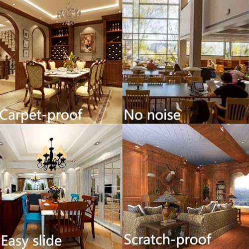 Furniture Sliders-Furnigear (Teflon) Nail in Chair Glides for Carpet Floor - Move Your Furniture Easily & Safely - Best Floor Protector (1x1-3/8 Nail, Brown-24 Pack) - Image 4