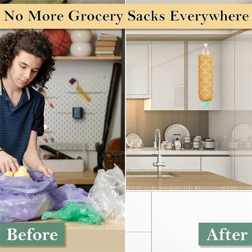 Plastic Bag Holder, Washable Grocery Bag Holder for Plastic Bags - Image 6