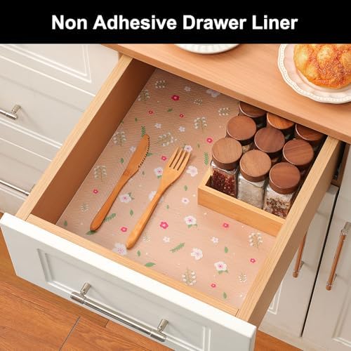 Cooyes Shelf Liner Non-Adhesive EVA Cabinet & Drawer Liner 17.5" x 120" - Image 3