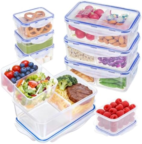 KIGI Food Storage Container Set for Meal Prep & Lunch, 0.7/4.7 Cup, 8 Pack by KIGI