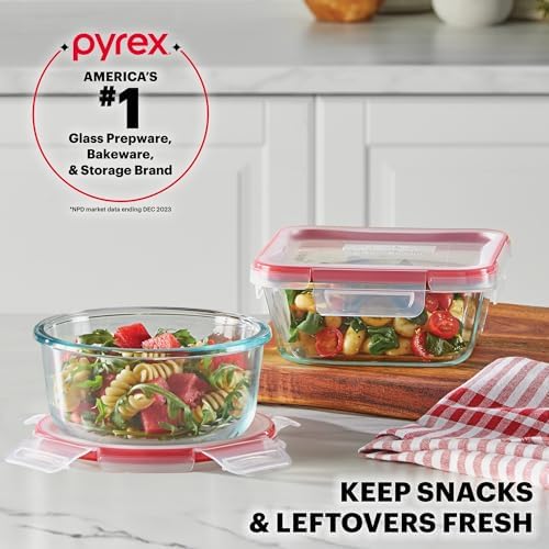 Pyrex Freshlock (7-Pack) Glass Food Storage Containers Set (1, 2, 4 Cup) - Image 6
