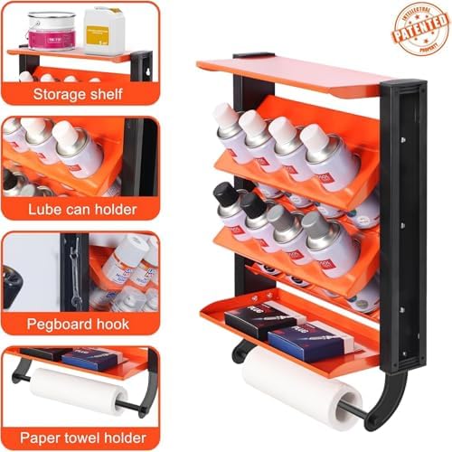 WALMANN Wall Mounted Spray Paint Can Holder, Metal Can Storage Rack - Image 4