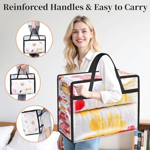 SpaceTrove Clear Storage Bags, 6-Pack Under Bed and Closet Organizers 90L - Image 6
