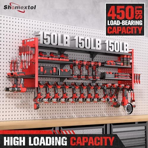 49.8" Power Tool Organizer Wall Mount,Holds 18 Cordless Drills - Image 4