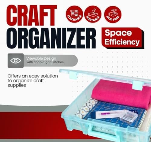 ArtBin Super Satchel 1-Compartment Craft Storage Box, Aqua - Image 3