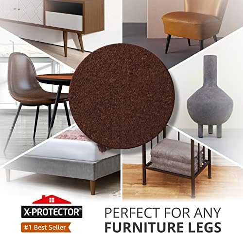 X-Protector Felt Furniture Pads - 24 Pc 2" Round - Chair & Floor Protectors - Image 2