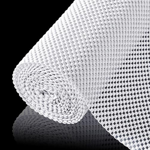 Shelf Liner for Kitchen Cabinets and Drawers, White, 24" x 240" by ALIUNI
