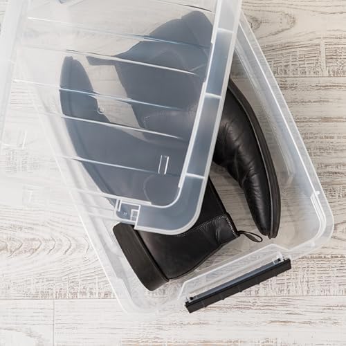 IRIS USA 4-Pack 13 Quart Storage Bins with Lids, Clear - Image 5