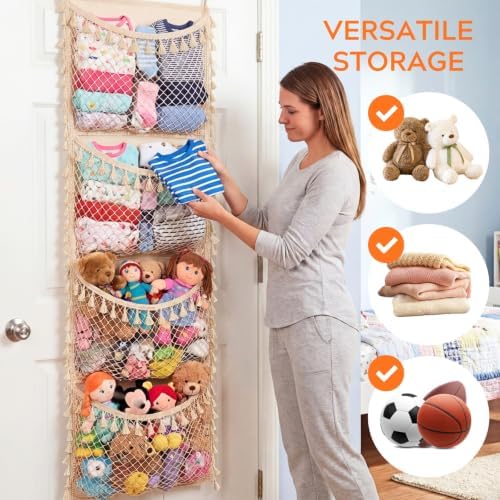 Ofiray-home Cotton Over The Door Stuffed Animal Storage - Image 5
