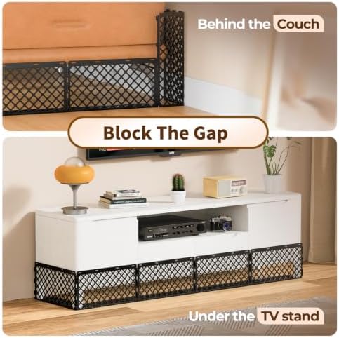 Goovilla Under Couch Blocker for Pets, 12 Pcs with 50 Zips Ties, Black - Image 6