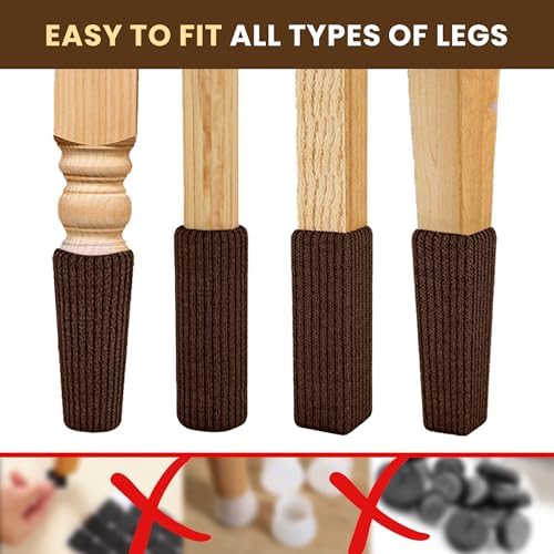Chair Leg Socks 16/24/32 Pcs Coffee Furniture Leg Covers Floor Protectors - Image 5
