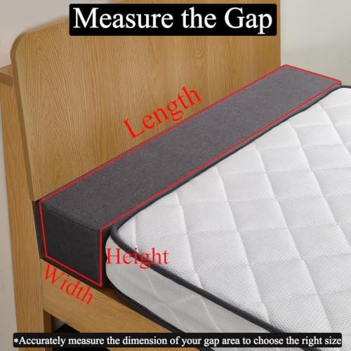 Cal King Size Foam Bed Gap Filler Mattress Space Filler Between Bed and Wall from Headboard Gap Mattress Extender 71x6x10 Inch - Image 2