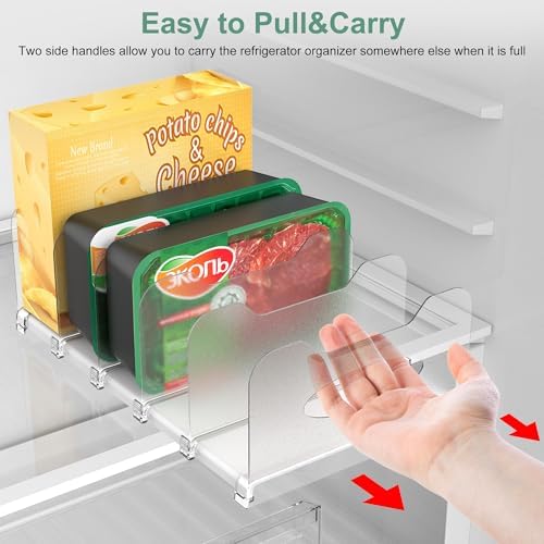 Freezer Organizer,12" Visible Fridge Organizer Rack with Removable Dividers - Image 5