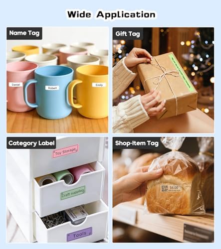 ORGBRO Label Maker Machine with Tape, X1 Bluetooth Mini Label Printer - Image 6