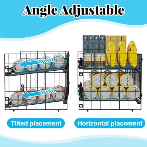 Sbanmao Extra-Long 2-Tier Stackable Can Organizer for Pantry - Image 3