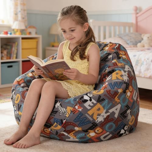 YuppieLife Stuffed Animal Storage Bean Bag Cover, 27" Velvet Toy Organizer by YuppieLife