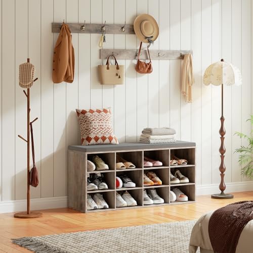HOOBRO Shoe Storage Bench with Cushion, 39.4" L Entryway Bench - Image 4
