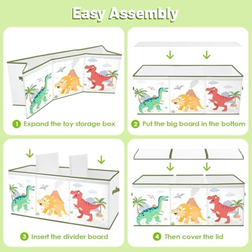 Toy Storage Box with Lids Extra Large Collapsible Toy Box Chest for Kids - Image 6