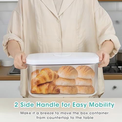 Airtight Dry Food Flour Container 6.5 Qt, Large Bread Box for Countertop - Image 4