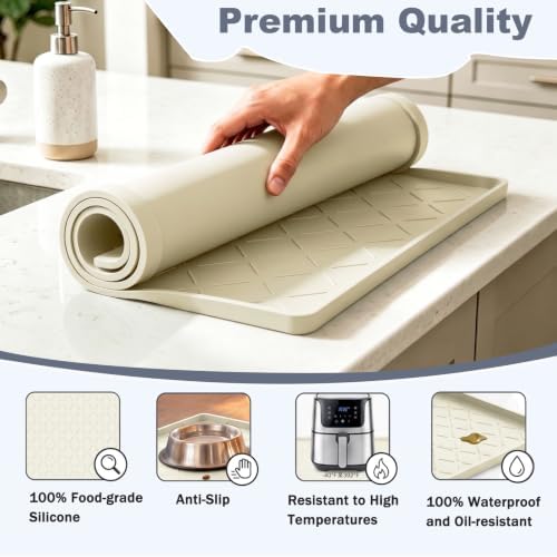 Extra Thick Under Sink Mat Waterproof with Raised Edge 19" x 22" - Image 2