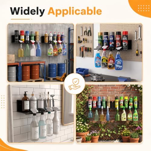 2Pcs Wall-Mounted Aerosol Spray Can Holder for Garage and Workspace - Image 5