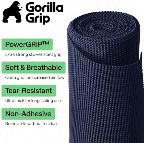 GORILLA GRIP powerGRIP Drawer Shelf and Cabinet Liner, 12"x30', Navy Blue - Image 2