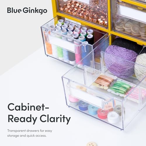 Blue Ginkgo 12-Drawer Storage Cabinet Organizer, Blue, Made in Korea - Image 5