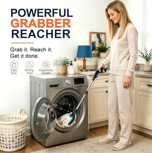 32" Grabber Reacher Tool, LEGENDONE Foldable Reacher Grabbers Pickup Tool for Senior, Heavy Duty Upper Gripper, Wide Claw Trash Picker, Strong Grip| Powerful Magnet| 360° Rotating Head - Image 2