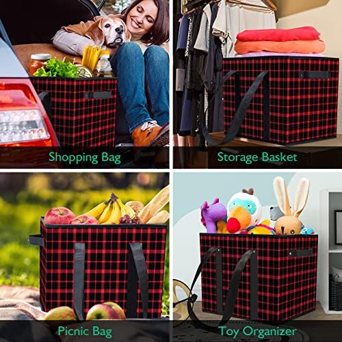 Reusable Grocery Bags 6 Pack, Foldable & Water Resistant Shopping Bags - Image 2