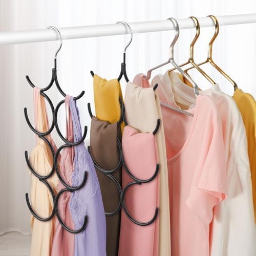 DOIOWN Tank Top Hanger,2 Pack Space Saving Hangers Bra Camisole Hanger,Small Closet Organizers and Storage for Dorm & Apartment Holds Camisoles,Bras,Scarfs,Ties,Belts - Image 6
