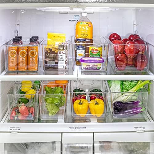 Sorbus Fridge Organizers and Storage, Clear Plastic Bins (Medium, 4 Pack) - Image 3