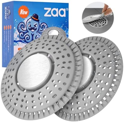 Zaa Shower Drain Hair Catcher Silicone Flat Floor Strainer Protector by zaa