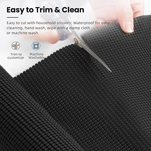 BAGAIL Drawer and Shelf Liner, Non Slip Cabinet Liner, 24" x20', Black - Image 4