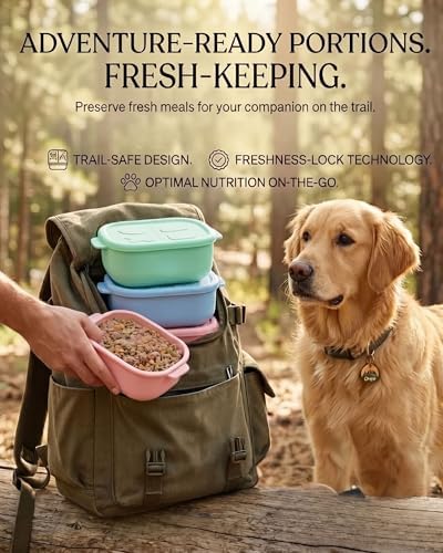 2ME Odor Sealed Silicone Pet Wet Food Containers（3-Pack, 22oz）- Airtight Storage Boxes for Homemade Dog Cat Food & Canned Food Portioning - Freezer Microwave Dishwasher Safe with Stainless Steel Scoop - Image 7