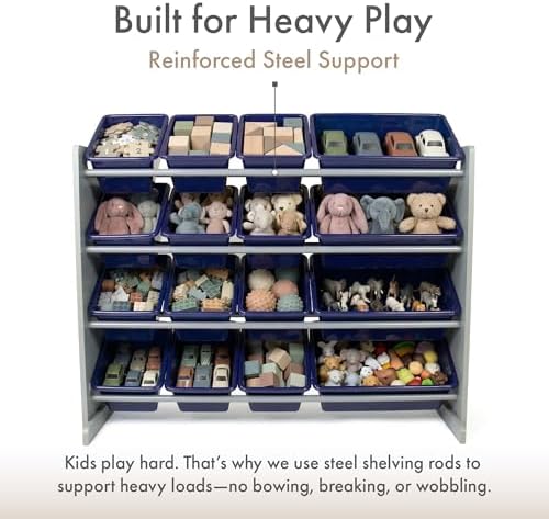 Humble Crew Kids Toy Organizer with 16 Bins, 4 Tier Storage for Playroom - Image 4