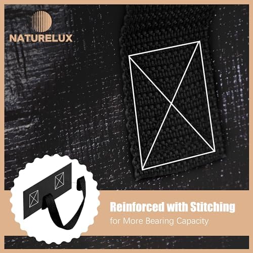 NATURELUX Heavy Duty Moving Bags with Backpack Straps and Strong Handles, Alternative to Moving Boxes and Storage Totes for Dorm Room Essentials, 12 Pack, Black - Image 3