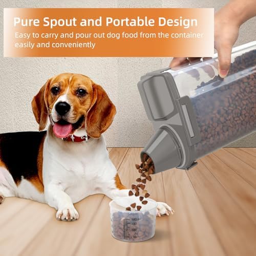 3-5Lbs Airtight Small Dog Cat Pet Food Storage Container (Olive Gray 2Pack） - Image 2