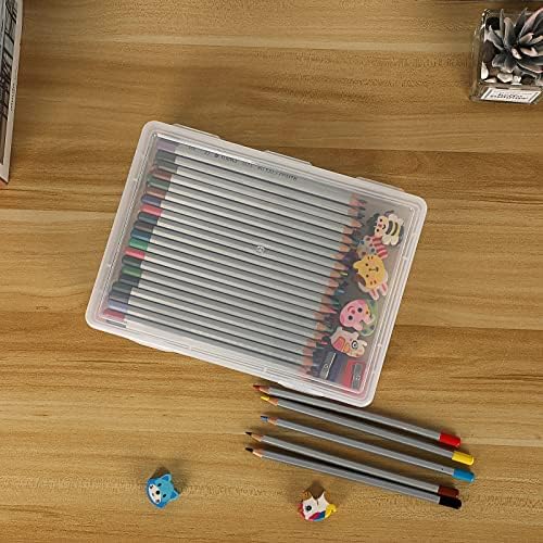 BTSKY Clear Plastic Storage Box with Flap Lid, 2 Pack Small - 9.1"x6.7"x2" - Image 3