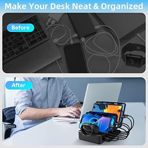 Charging Station for Multiple Devices, 50W 6 Ports USB Charger Station - Image 2